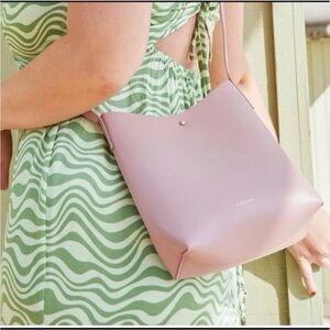 SAMARA Anthropologie Peony Pink Medium Crossbody adjustable strap